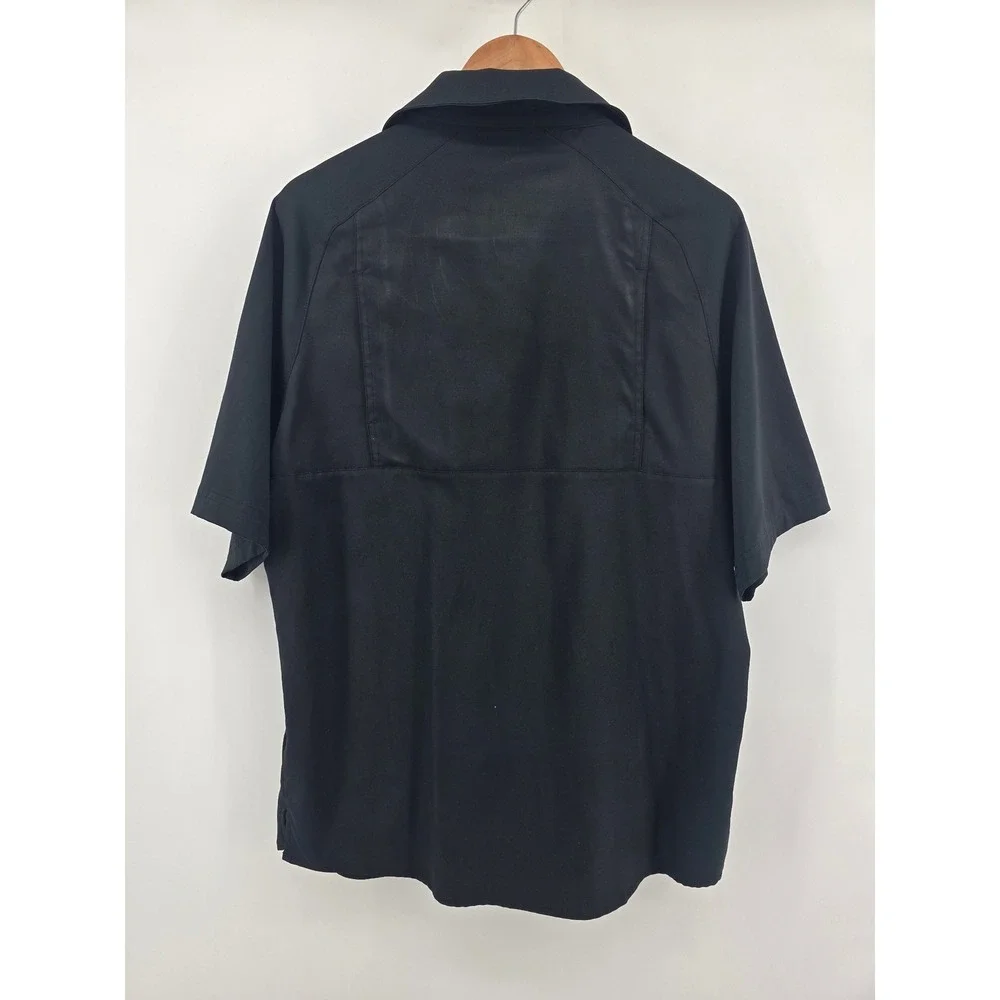 Adidas Button Down Shirt Mens Medium Black Louisville‎ Cardinals Climalite